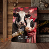 Joycorners Cattle Cow Funny Romantic Holstein Couple Personalized Name Canvas