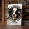 Joycorners Cattle Cow Funny Holstein Cow In Washing Machine Personalized Name Canvas