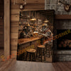 Joycorner Brown Swiss Cow Western Bar Counter Beer Toast Rustic Canvas
