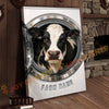 Joycorners Cattle Cow Funny Holstein Cow In Washing Machine Personalized Name Canvas