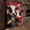 Joycorners Cattle Cow Funny Romantic Holstein Couple Personalized Name Canvas