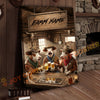 Joycorner Hereford Cow Trio Western Saloon Beer Cheers Rustic Bar Sign Customized Farm Name Canvas