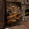 Joycorner Brown Swiss Cow Western Bar Counter Beer Toast Rustic Canvas