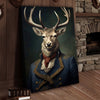 Joycorner Deer Portrait Royal Blue Coat Classic Canvas