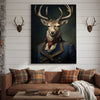Joycorner Deer Portrait Royal Blue Coat Classic Canvas