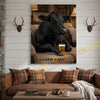 Joycorners Cattle Cow Cozy Farmhouse Black Angus Cow Relaxing On Sofa Personalized Name Canvas