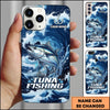 Joycorners Tuna Fishing Blue Water Wave Premium Style Sport Personalized Name Phone Case