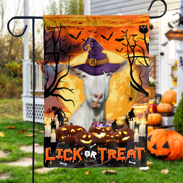 Joycorners Happy Halloween Goat Lick Or Treat 3D Printed Flag