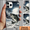 Joycorners Bass Fishing Moon Ocean Splash Personalized Name Phone Case