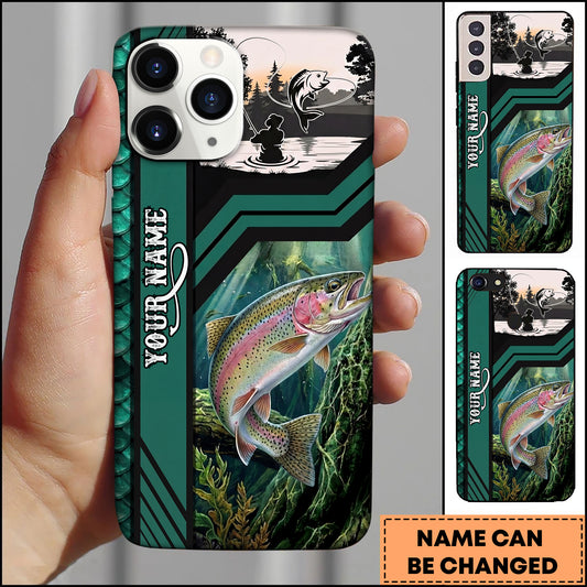 Joycorners Trout Fishing Lake Sunset Personalized Phone Case