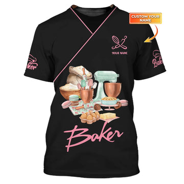BAKER - Custom Bakery Shirt Gift For Baking & Cake Lover Printed Shirt