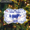 Joycorners Lovers Christmas Gift Toile De Jouy Custom Shape 3D Acrylic Ornament (14 Breed Options)