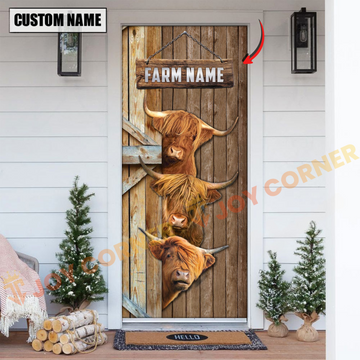 Joycorners Personalized Name Highland Door Cover