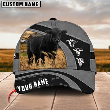 Joycorners Black Angus Cattle Customized Name Cap