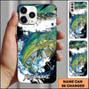 Joycorners Fishing Phone Case Abstract Splash Modern Art Personalized Name 3D Phone Case (10 Fish Species)
