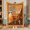 Joycorners Personalized Faith, Family & Farming Farm Blanket (10 Cattle Breeds)