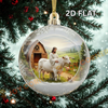 Joycorners Christmas Gifts Bauble 2D Jesus & Cow Ornament, Acrylic Ornament (9 Breed Options)