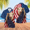 Joycorners Patriotic Cows Wrapped In American Flag 3D Hawaiian Shirt (10 Breeds)