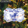 Joycorners Lovers Christmas Gift Toile De Jouy Custom Shape 3D Acrylic Ornament (14 Breed Options)