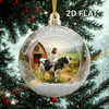 Joycorners Christmas Gifts Bauble 2D Jesus & Cow Ornament, Acrylic Ornament (9 Breed Options)