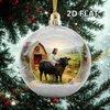Joycorners Christmas Gifts Bauble 2D Jesus & Cow Ornament, Acrylic Ornament (9 Breed Options)