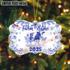 Joycorners Lovers Christmas Gift Toile De Jouy Custom Shape 3D Acrylic Ornament (14 Breed Options)