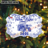 Joycorners Lovers Christmas Gift Toile De Jouy Custom Shape 3D Acrylic Ornament (14 Breed Options)