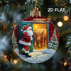 Joycorners Christmas Bauble 2D Flat Cow Ornament, Acrylic Ornament (9 Breed Options)