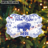 Joycorners Lovers Christmas Gift Toile De Jouy Custom Shape 3D Acrylic Ornament (14 Breed Options)