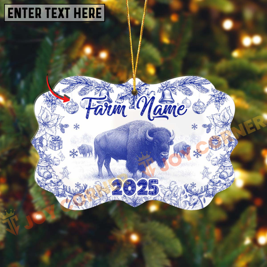 Joycorners Lovers Christmas Gift Toile De Jouy Custom Shape 3D Acrylic Ornament (14 Breed Options)