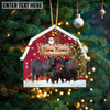 Joycorners Cattle Lovers Christmas Gift Red Barn Custom Shape Acrylic Ornament 2025 (14 Breed Options)