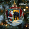 Joycorners Christmas Bauble 2D Flat Cow Ornament, Acrylic Ornament (9 Breed Options)