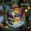 Joycorners Christmas Bauble 2D Flat Cow Ornament, Acrylic Ornament (9 Breed Options)