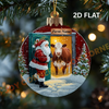 Joycorners Christmas Bauble 2D Flat Cow Ornament, Acrylic Ornament (9 Breed Options)