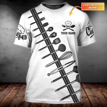 Joycorners Personalized White Chef Shirt, Masterchef Shirt, Chef Shirt, Master Chef Gifts