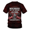 Joycorners Mechanic Shirt Doing The Impossible For The Ungrateful Skull Wrench Patriotic American Flag Auto Repair Garage Workwear Gift PT2609