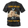 Joycorners Father And Son Mechanic T Shirt Fixing Partner Auto Repair Garage Workwear Tee Funny Car Repair Shirt Fathers Day Birthday Gift For Dad PT2609