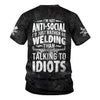 Joycorners Custom Name Mechanic Shirt I'm Not Anti Social I'd Just Rather Be Welding T Shirt PT2609