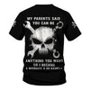 Joycorners Custom Name Mechanic Shirt, Funny My Parents Said You Can Be Anything So I Became A Mechanic And An Asshole Shirt, Gift Car Repair Worker PT2609