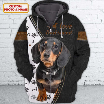 Joycorners Love Dachshund 3D Custom Name And Dog Full Print Shirts