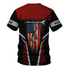 Joycorners Personalized Mechanic Shirt, Wrenches and America Flag Design, Mechanic Uniforms, Gift For Men PT2609