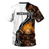 Joycorners Personalized Mechanic Shirt, Skull Engine Piston Flame Design, Mechanic Uniforms, Gift For Men PT2609
