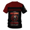 Joycorners Personalized T-Shirt I'm A Mechanic The Person Your Girl Calls When You Can't Bust A Nut Skull Style Shirt For Mechanics PT2609