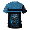 Joycorners Personalized T-Shirt I Still Play With Blocks Flame Engine Skull Design Shirt for Mechanics PT2609