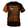 Joycorners Personalized T-Shirt Back Off I've Got Enough To Deal With Today Grim Reaper Design Shirt For Mechanics PT2609