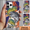 Joycorner Fishing Dynamic Splash Comic Style Personalized Name 3D Phone Case (10 Fish Species)