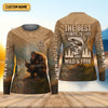 Joycorners The Best Things In Life Are Wild And Free Custom Name Bigfoot Fishing SPF Shirt For Men, Gift For Fisherman