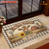 Joycorners Cow Farm Name Sunflower Rustic Barn Doormat (10 Cattle Breeds)