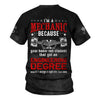 Joycorners Personalized Mechanic Shirt, Custom 'I'm a Mechanic' Shirt for Engineers & Mechanics, Funny Engineer Gift, Custom Name Available PT2609
