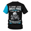 Joycorners Personalized Mechanic Shirt, Drug Free Job Quote, Custom Name Shirt, Cool Skull Design, Funny Work Apparel, Gift for Mechanics PT2609